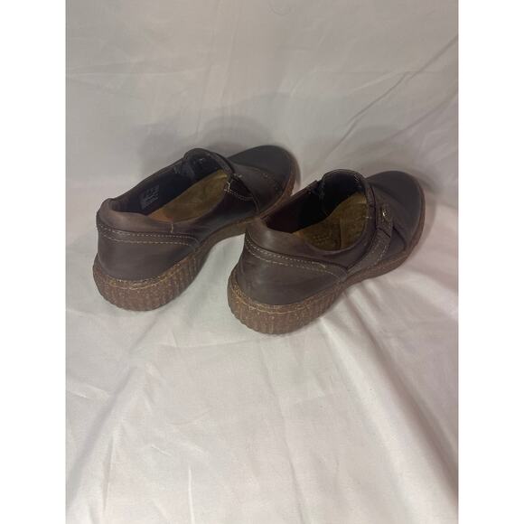 Clark-Collections-Ashland Lane Slip On Flats-Brown leather-women's size 5 - Picture 2 of 5